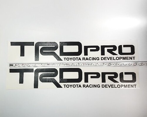 TRD PRO Toyota Tacoma Tundra vinyl bed side Matte Black Gloss decal sticker Set
