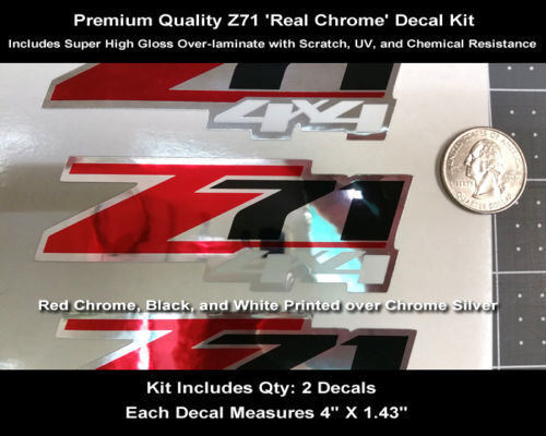 Z71 Chevy 4X4 Stickers Decals Truck Kit 2pcs Silverado Sierra Tahoe Suburban 4