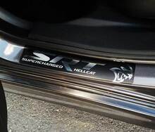  Dodge Challenger Charger Hellcat Door Sill Stickers Decals SRT Hemi Chrome with any colors 2
