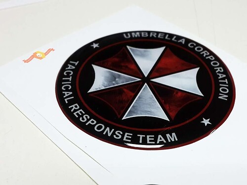 Umbrella Corp Tactical Response Team Domed Badge Emblem Resin Decal Sticker
