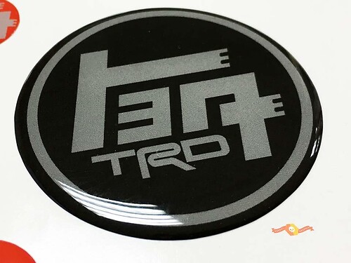 TEQ TRD Toyota Domed Badge Emblem Resin Decal Sticker 4Runner Tacoma FJ Cruiser Tundra
