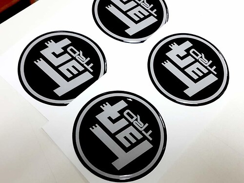 TEQ TRD Toyota Domed Badge Emblem Resin Decal Sticker 4Runner Tacoma FJ Cruiser Tundra 4pcs