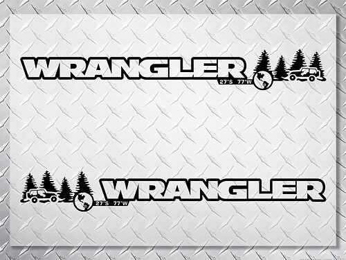 Pair Jeep Wrangler Off Road Vinyl Hood Stickers Decals unlimited