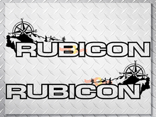 Pair Jeep Wrangler Rubicon Vinyl Hood Stickers Decals Unlimited or CUSTUM TEXT 2