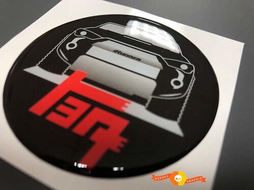 Toyota 4Runner Domed Badge Emblem Resin Decal Sticker
