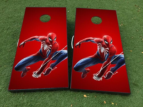 Spider-Man Cornhole Board Game Sticker Decal VINYL WRAPS with LAMINATED
