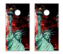Statue of Liberty Cornhole Board Game Sticker Decal VINYL WRAPS with LAMINATED 2