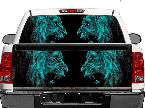 Lion lions predator carnivore cat cats predator Rear Window OR tailgate Decal Sticker Pick-up Truck SUV Car
