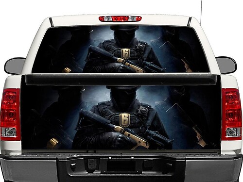 Rainbow six siege ପେଇନ୍ଟିଂ Rear Window କିମ୍ବା tailgate ଡିକାଲ୍ ଷ୍ଟିକର Pick-up Truck SUV Car
