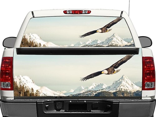 US Bald Eagle Rear Window OR tailgate Decal Sticker Pick-up Truck SUV Car
