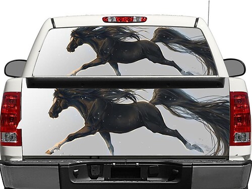 Running horse Rear Window OR tailgate Decal Sticker Pick-up Truck SUV Car

