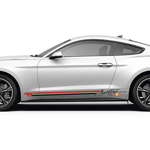 Side Doors Mustang Stripes Horses Decals Stickers for Ford Mustang 1
