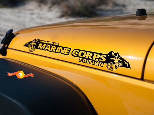 Marine Corps Mountains Edition Hood Stickers Decals for Jeep wrangler hoods