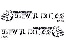 DEVIL DOG bulldog edition Devil Dogs USMC Hood Stickers Decals for Jeep wrangler hoods 2