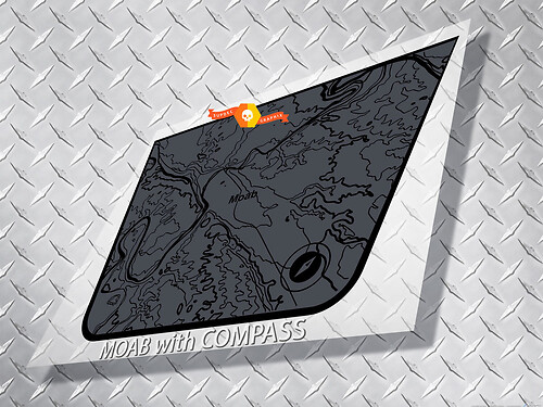 Jeep Wrangler Blackout MOAB edition PASS map adventure trip Vinyl Hood Sticker Decal TJ LJ JK Unlimited