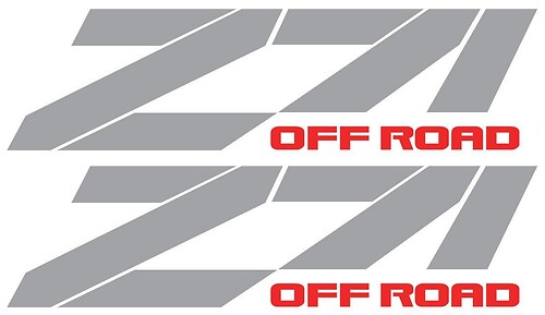 REFLECTIVE Z71(A) off road chevy GMC RACING Silverado truck decal sticker 15