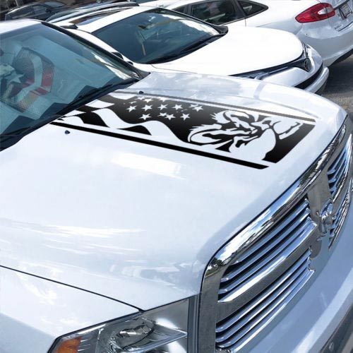 Dodge Ram Hemi 1500 2500 3500 Rebel Mopar Hood Sticker Decal Vinyl Stripes Vinyl Cut RA