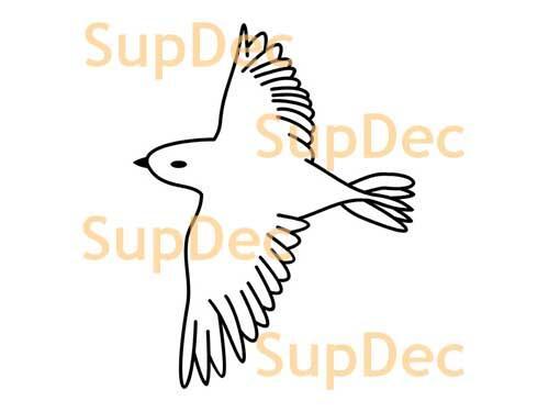 Bird Vinyl Art Wall  Window Bathroom Sticker Decal removable #24