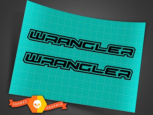 Custom Jeep Wrangler Hood / Diecut Decal Stickers 2