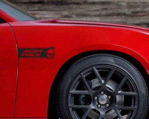 New! SCAT PACK Charger Fender Badge Stickers Decals 2015 2016 2017 2018 Dodge Scatpack