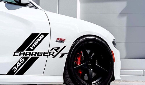 2x Sticker Decal Vinyl Graphic Side door Stripes nemi logo for Dodge Charger 2008-2017
