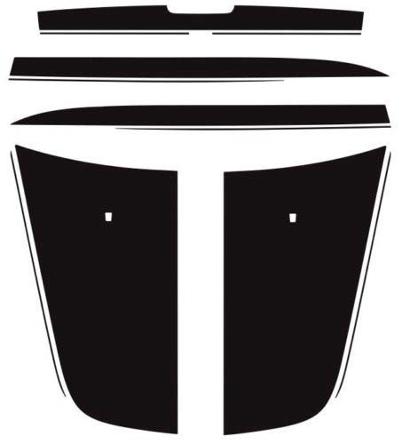 Dodge Charger 2006-2010 Split Hood Vinyl Graphics Stripe Sticker Decal Hemi