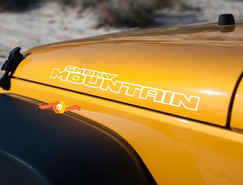Jeep Wrangler JK Smoky Mountain edition Hood Decals Vinyl Sticker Pair