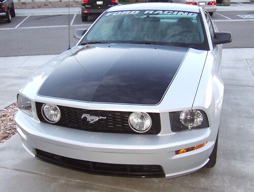 05-09 Mustang Hood Blackout Nembok Nembok Mawa Pinstripes Stiker Decal Grafis Stripes
