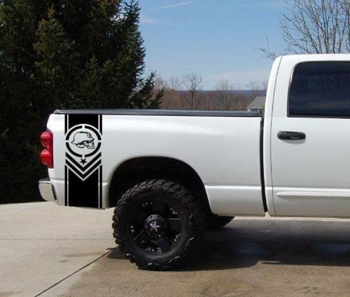 Metal Mulisha Truck Bed Stripe Sticker Decal Set 2 Chevy Dodge Nissan Toyota Ford GMC