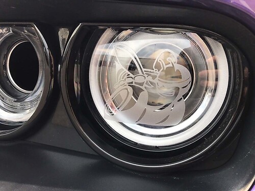 4 Dodge Scat Pack Bee Logo Headlight Decals Vinyl Sticker Charger Challenger Scatpack