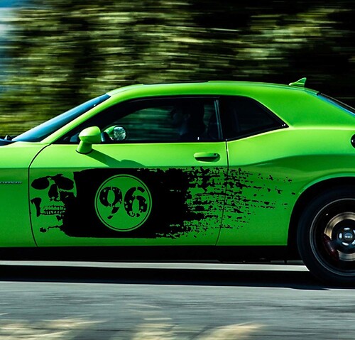 Skull Graphic Vinyl Decal Sticker Car Van Truck Vehicle SUV Race Circle Custom