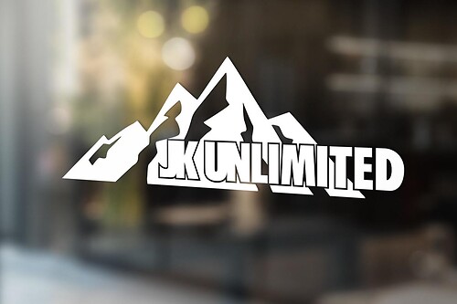 JK UNLIMITED custom mountain decal sticker for Jeep wrangler 4 door JKU