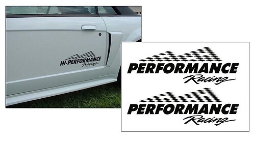 N395 Ford Dodge Camaro - Performance Racing Sticker Decal Set