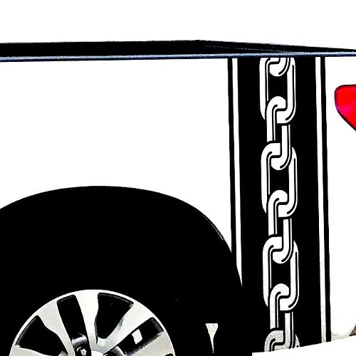 Chain Biker work Bed Side Stripes vinyl Truck Sticker Decal - Ram Chevy Ford F150-TS13