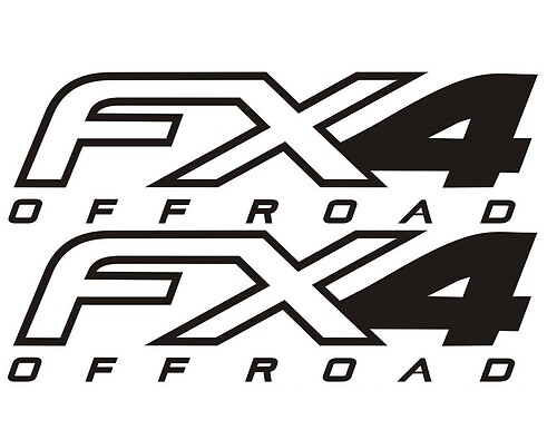 Fx4 Truck Bed Stickers Decals (Set) fits Ford Super Duty F-250 etc