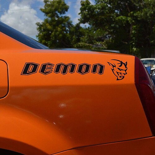 Dodge Challenger SRT Demon виниловый наклейка стикер авто грузовик бок
