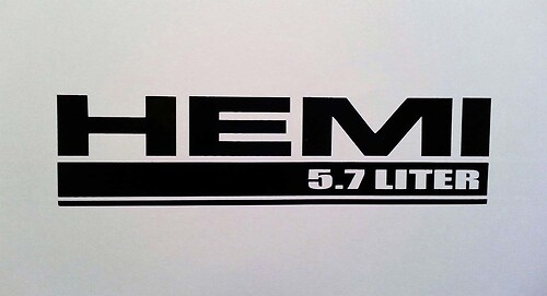 Hemi 345 Sticker Decal ** 5.7 Dodge Ram Truck Challenger Charger Magnum Mopar Plymouth
