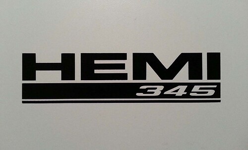HEMI 345 Sticker Decal ** 5.7 DODGE RAM TRUCK CHALLENGER CHARGER MAGNUM MOPAR PLYMOUTH Now