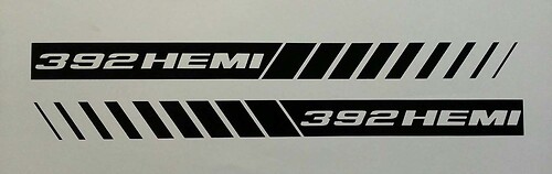 392 HEMI STROBE STRIPES ** HOOD Stickers Decals ** MOPAR * DODGE RAM 5.7 CHARGER SRT8