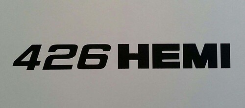426 Hemi Sticker Decal ** R/t Dodge Challenger Charger Mopar Plymouth Cuda Demon
