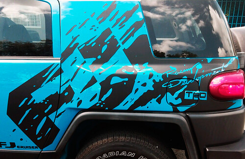 ONLY 1 SIDE!!! Toyota FJ Cruiser mud splash Decal Sticker