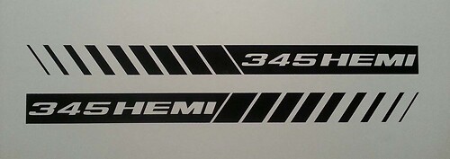  345 HEMI STROBE STRIPES ** HOOD Stickers Decals ** MOPAR * DODGE RAM 5.7 CHARGER SRT8