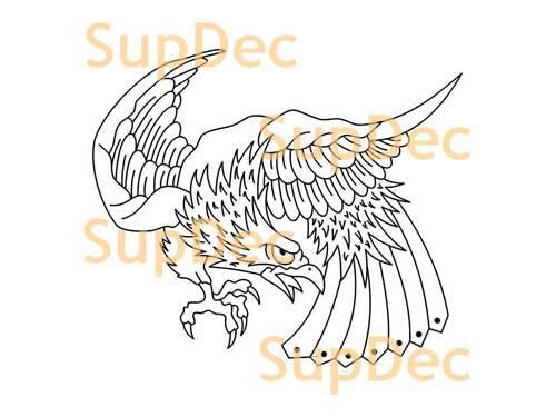 Eagle Vinyl Art Wall  Window Bathroom Sticker Decal removable #7