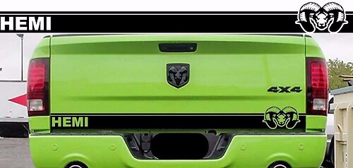 Ram 1500 Mopar Skull Tailgate Stripe Sticker Decal Hemi Dodge Truck 2009-2018 DR14