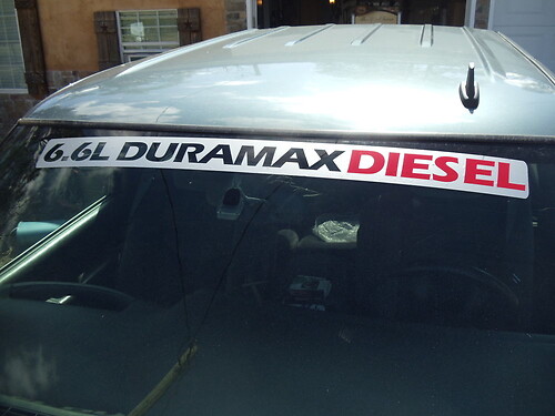 6.6L DURAMAX DIESEL Windshield Topper Sticker Decal