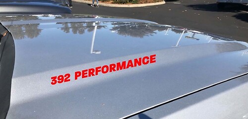 392 Performance Hood Sticker Decal Dodge Challenger Charger HEMI Scat Pack V8 SRT Red  Scatpack