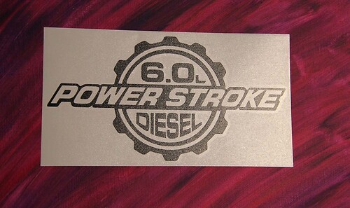 2x 6.0 Powerstroke Turbo Diesel Hood Window vinyl decal Sticker Super duty Ford