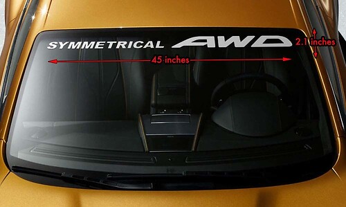 SYMMETRICAL AWD ଵିନାଇଲ ଡିକାଲ୍ ଷ୍ଟିକର 45x2
