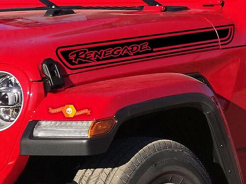 Jeep Stickers Decals Jeep Renegade Hood Decal rubicon sahara 1 PAIR