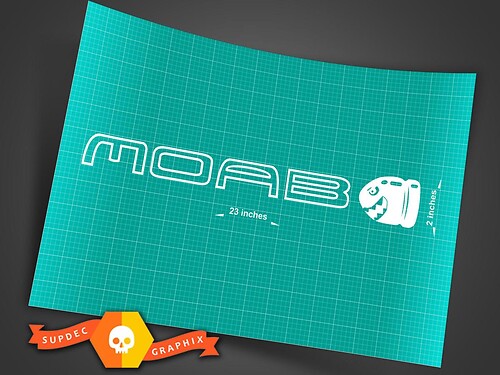 2 x Moab Wrangler Decal Jeep stickers hood fender TJ JK CJ YJ rubicon 1